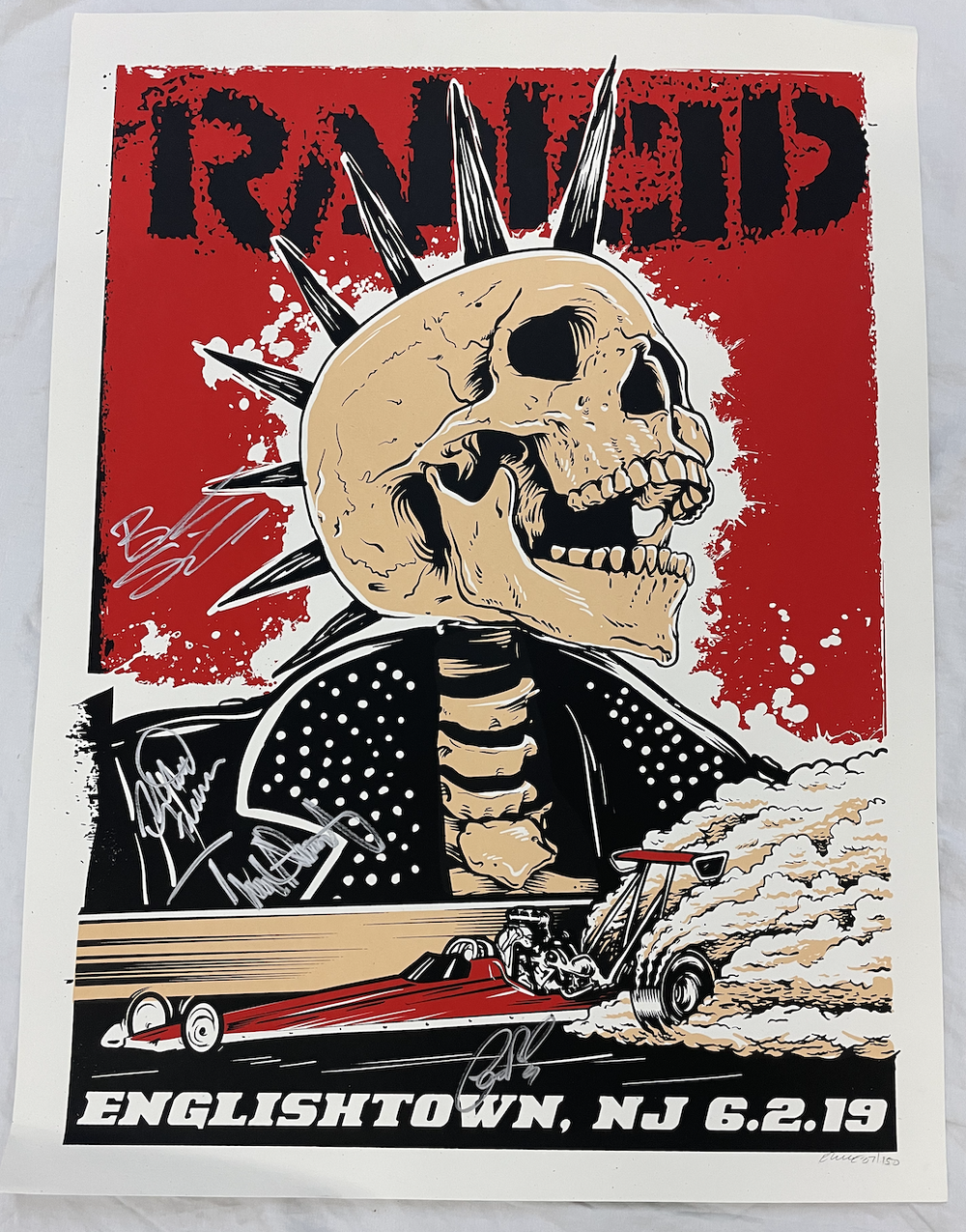 Signed Rancid Glow in the Dark Skeletim Action Figure +